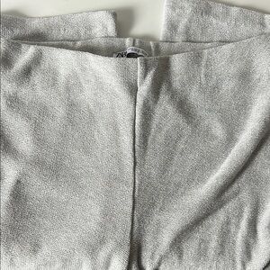 Zara glitter knit pants silver